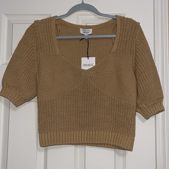 & Other Stories Cropped Sweetheart Bustier Knit Top - Picture 2 of 7